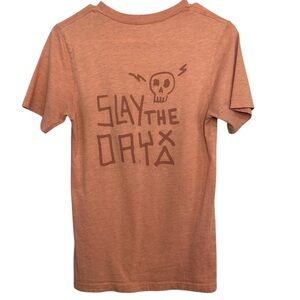 Dutch Bros VINTAGE SMALL “Slay The Day” Rust Orange Graphic Tee DB 1992 Soft